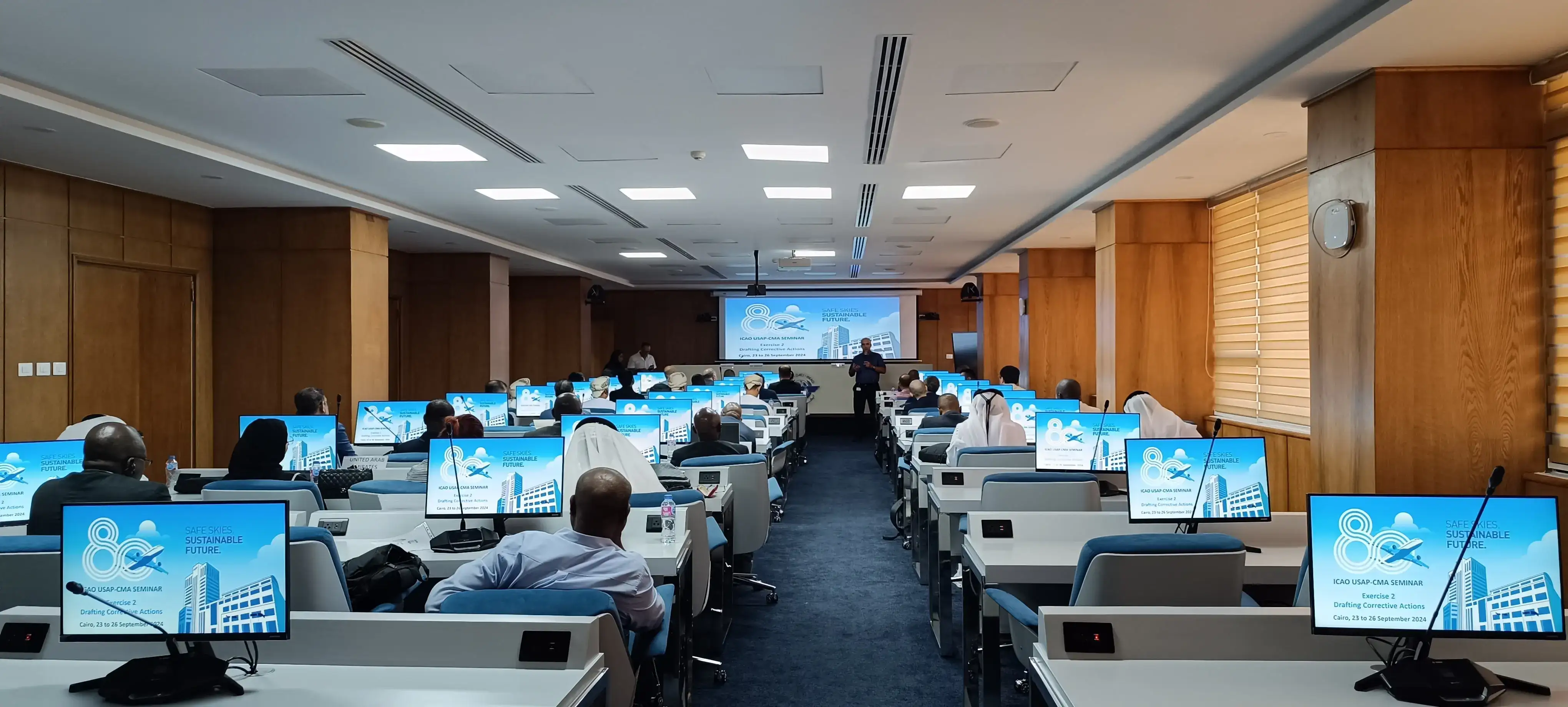 AV and multilingual event equipment setup